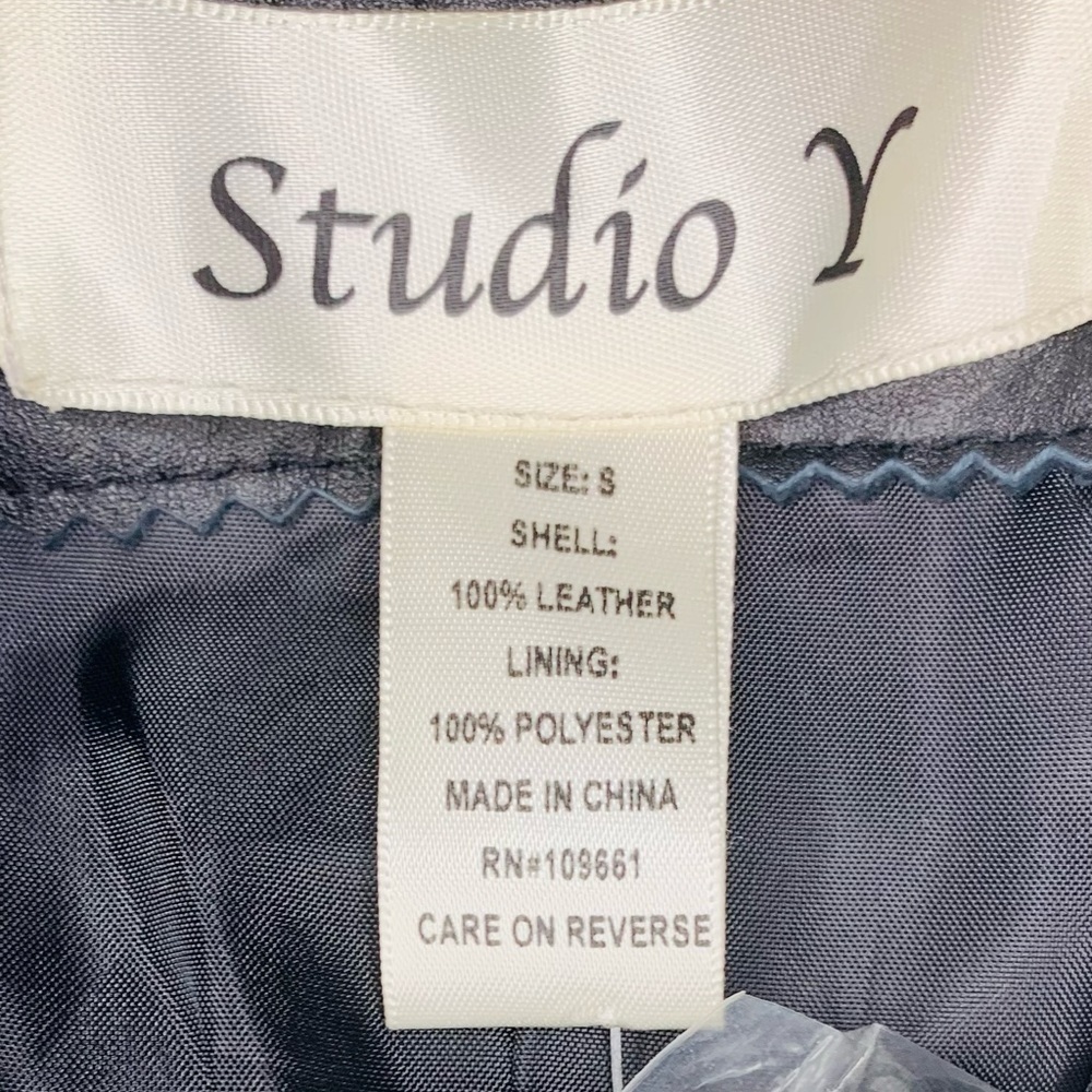 Studio Y Black LeatherNWT Women’s Jacket/Blazer size Small! - Picture 11 of 11
